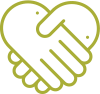 hands forming heart logo