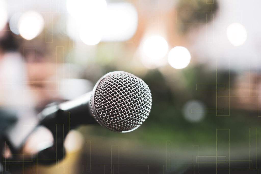 microphone in front of blurred background